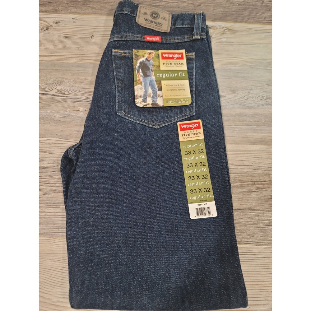 Wrangler Brand New Jeans Regular 33x32 Straight Leg dark wash